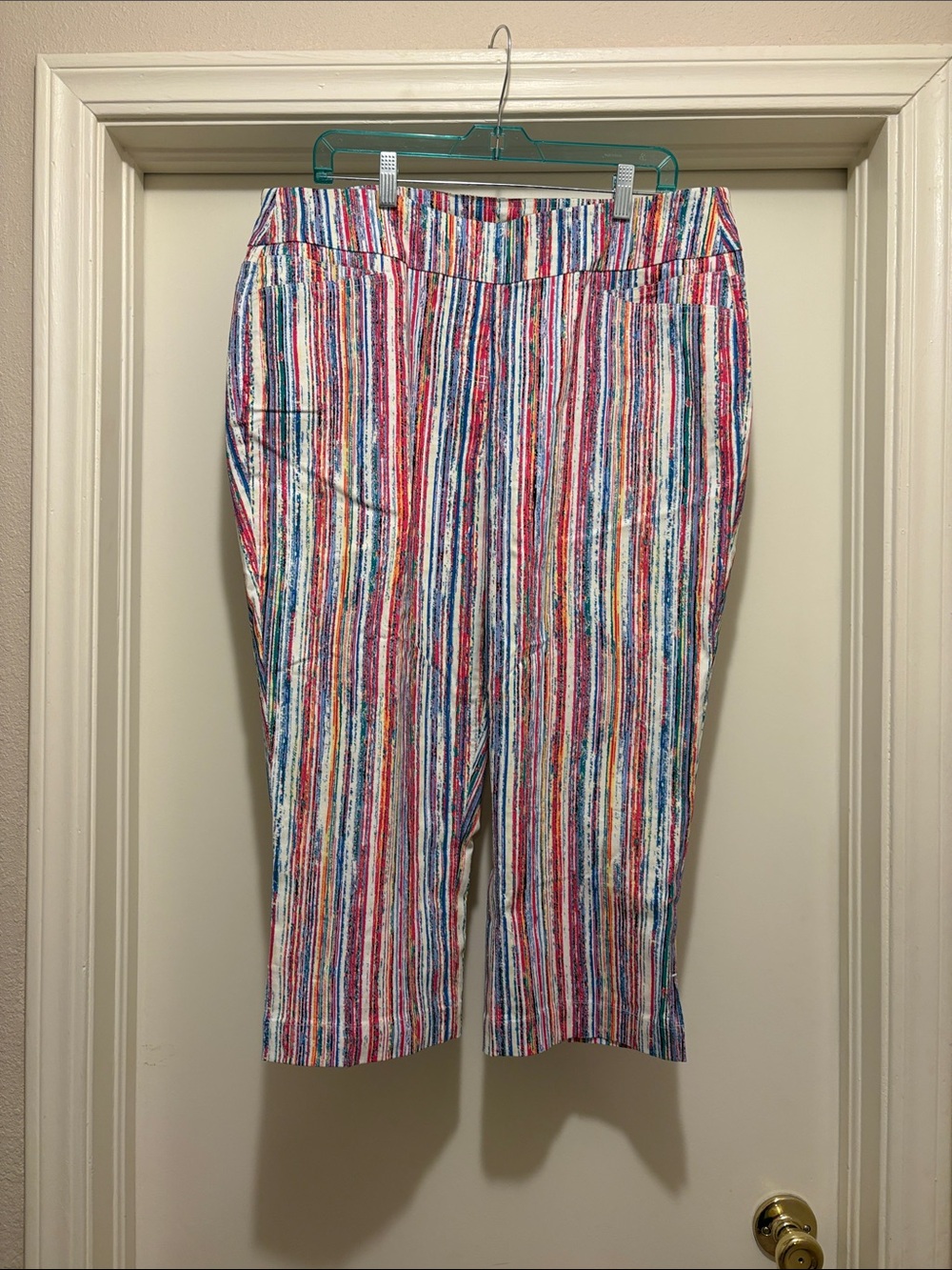 Westbound Multicolor Striped Capris